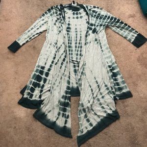 Tie Dye Lightweight 3/4 Sleeve Cardigan